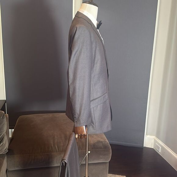 Men’s Antonio Uomo Gray Slim Fit Formal 3 Piece Suit Size 46 Jacket 40 Pants NEW - Picture 15 of 15